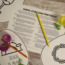 Load image into Gallery viewer, Gospel Eggs Story Printable Activity Pages
